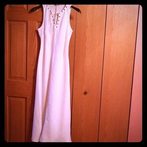 Sisley-White maxi dress